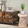 thumbnail image 7 of Wooden side table, wooden stump side table, natural paulownia round coffee table, wooden stump stool, natural paulownia hand-carved, suitable for living room, bedroom, garden, terrace, 7 of 7