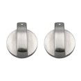 thumbnail image 1 of Workhe 2PCS Rotary Switches Round Knob Stove Burner Oven Kitchen Parts Handles Metal Fire Switch Button, 6mm, Type 1, 1 of 1