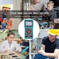 thumbnail image 2 of KKmoon PTM19A Portable Handheld True RMS Digital Multimeter with LCD Display, AC/DC Voltage, Resistance, and Current Testing, Backlight and Flashlight Features, Buzzer Alert (Batteries Not Included), 2 of 6