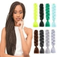 thumbnail image 3 of GROFRY High Temperature Fiber Simple Single Color Jumbo Braid Hair Extension Hair Accessories, 3 of 3