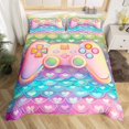 thumbnail image 1 of Juego de Funda Nórdica King Size,Juego de Cama Princesa Corazón de Amor Escamas de Sirena,Niñas, 1 of 6
