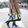 thumbnail image 4 of FORMRS Canvas Laptop Tote Bag for Women with 15.6" Computer Compartments Shoulder Handbag, Lemon Checkered, 4 of 7