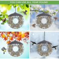 thumbnail image 5 of Comedero para pájaros, comedero para pájaros colgante, dispensador de comida para pájaros, soporte para comida para pájaros con techo, soporte metálico para bolas de grasa, recargable 25X25X7c, 5 of 5
