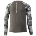 thumbnail image 3 of HUK Kids Standard Double Header Long Sleeve Shirt Sun Protection, Refraction-Storm, Medium, 3 of 3