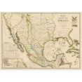 thumbnail image 2 of Disturnell 24x18 White Modern Wood Framed Museum Art Print Titled - Mexico United States Territories - Disturnell 1847, 2 of 4