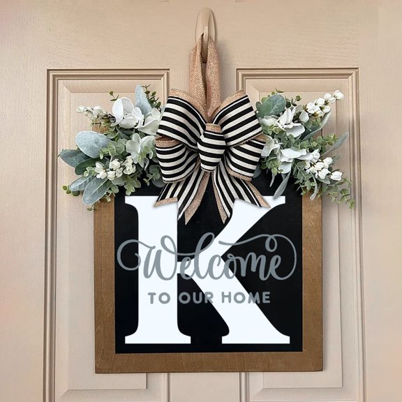 Kokovifyves Home Items Clearance Sale Last Name Year Round Front Door Wreath,Decorative Hanging Plaques In Front of The Door