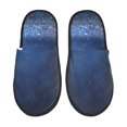 thumbnail image 1 of Balery Retro Blue Glitter Pantuflas de Casa de Felpa Silenciosas con Diseño Estampado, Zapatillas Cómodas Antideslizantes de Algodón para Interior-Large, 1 of 8