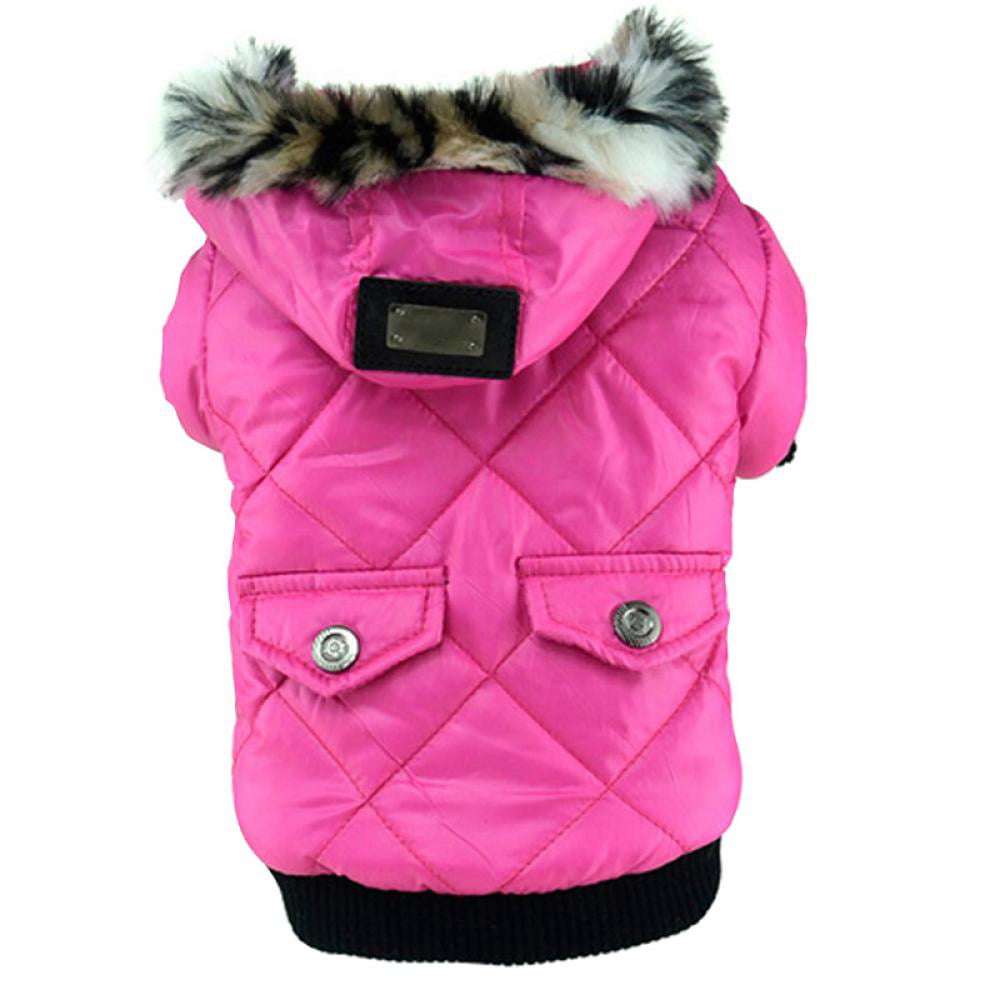 Winter Pet Dog Clothes Super Warm Soft Fur Hood Jacket for Small Dog ...