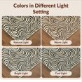 thumbnail image 7 of Design&I 8'x10' Washable Area Rug Sleek Flatweave Pet Friendly Abstract Curved Band Interlocking Minimalism Composition Lightweight for King Size Bedroom, Under Bed, 7 of 7