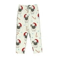 thumbnail image 4 of Goofa Christmas Pug Dog Printed Soft Pajama Pants for Women, Wide Leg Comfy Casual Lounge Yoga Pants-Small, 4 of 9