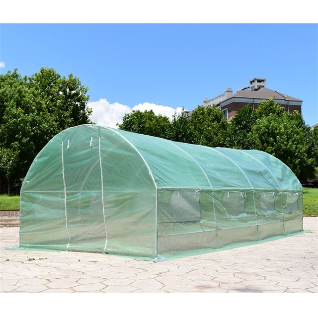 Costway Casero Plantas Cultivos Invernadero de Jardín Vivero Casero Plantas Cultivos con 2 Puertas 8 Ventana