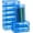 Blue, variant on 24 Pack Clear Plastic Pencil Boxes, Large Stackable Stationery Organizer, Bulk Crayon Storage Case for Classroom and Daily Use, Transparent