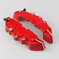 thumbnail image 3 of CHEEPUM Bumper Tape Clear 4PCS 3D Red Car Universal Disc Brake Caliper Covers Front & Rear Accessories Kit, 3 of 8