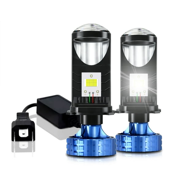 H4 LED Headlight Bulbs, 20000LM 60W Super Bright LED Headlights Conversion Kit 6000K White Light