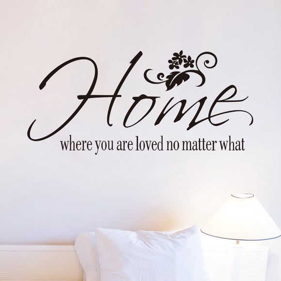 Adhesivo de pared con frase inspiradora Home Where You Are L