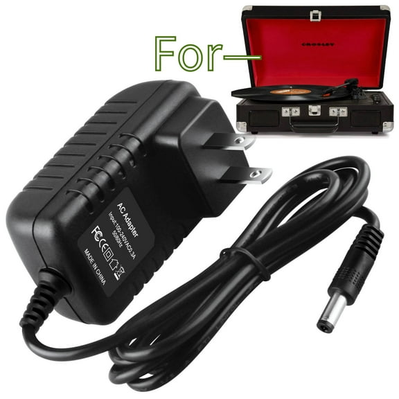 K-MAINS AC Adapter Power Compatible With Crosley CR8005D CR8005D-BK CR8005D-BL CR8005D-TU CR8005D-TW