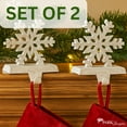 thumbnail image 4 of Park Designs Snowflake Stocking Hanger White - Set of 2, 4 of 5