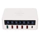 thumbnail image 2 of Estación de carga USB de 6 puertos, carga rápida inteligente inalámbrica de 100W, cargador Hub USB multipuerto con pantalla LED, enchufe estadounidense de 100-240V, 2 of 8