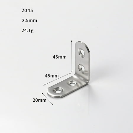 

Stainless Steel Corner Code 90° Right-Angle Bracket Furniture Connection Piece One-Shaped Fixed Piece L-Shaped Layer Corner Code