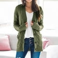 thumbnail image 5 of Flmtop Women Autumn Open Front Knitted Cardigan Sweater Button Pockets Outwear Coat, 5 of 8