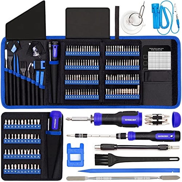 Juego de Destornilladores de Precisión SHARDEN, Juego de Puntas de 1/4 de Pulgada y Destornillador Multiuso de 191 en 1 para Computadoras, iPhone, Portátiles, Teléfonos Celulares, PS4, Nintendo, Xbox,