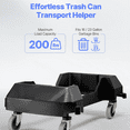 thumbnail image 2 of EARTHMOUNT Slim Trash Can Dolly with Wheels, 200 lb Capacity, Fits 16 & 23 Gallon Garbage Bins, Heavy-Duty Rolling Base with Swivel Casters, Black, 2 of 9