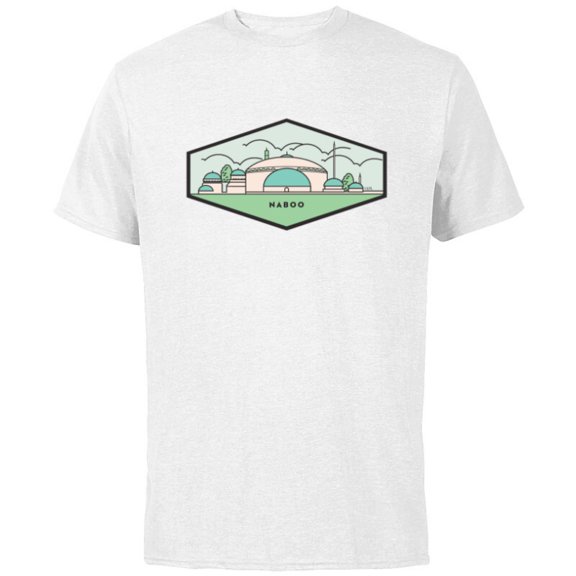 Star Wars Naboo City - Short Sleeve Cotton T-Shirt for Adults - Customized-White