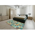 thumbnail image 4 of Ahgly Company Indoor Rectangle Patterned Light Green Abstract Area Rugs, 7' x 9', 4 of 6