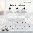 thumbnail image 3 of Casa Platino 100% Cotton Twin Sheet Set – Naturally Cooling & Soft Percale Twin Bed Sheets, Fade Resistant, All-Season Comfort, 15” Deep Pocket – Polka Dot Black, 3 of 8