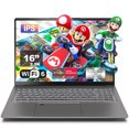 thumbnail image 1 of Pre-Owned SANPTENT Gaming Laptop 16 inch 2.5K, AMD Ryzen 7-6800H, 16GB DDR5 RAM, 512GB SSD, AMD Radeon Graphics, WiFi 6, Backlit KB, Fingerprint, Win 11 Pro with Microsoft Office, 1 of 8