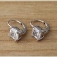 thumbnail image 2 of 3Ct Cushion Cut Simulated Diamond Women's Drop/Dangle Earrings 14K White Gold Plated Silver, 2 of 5