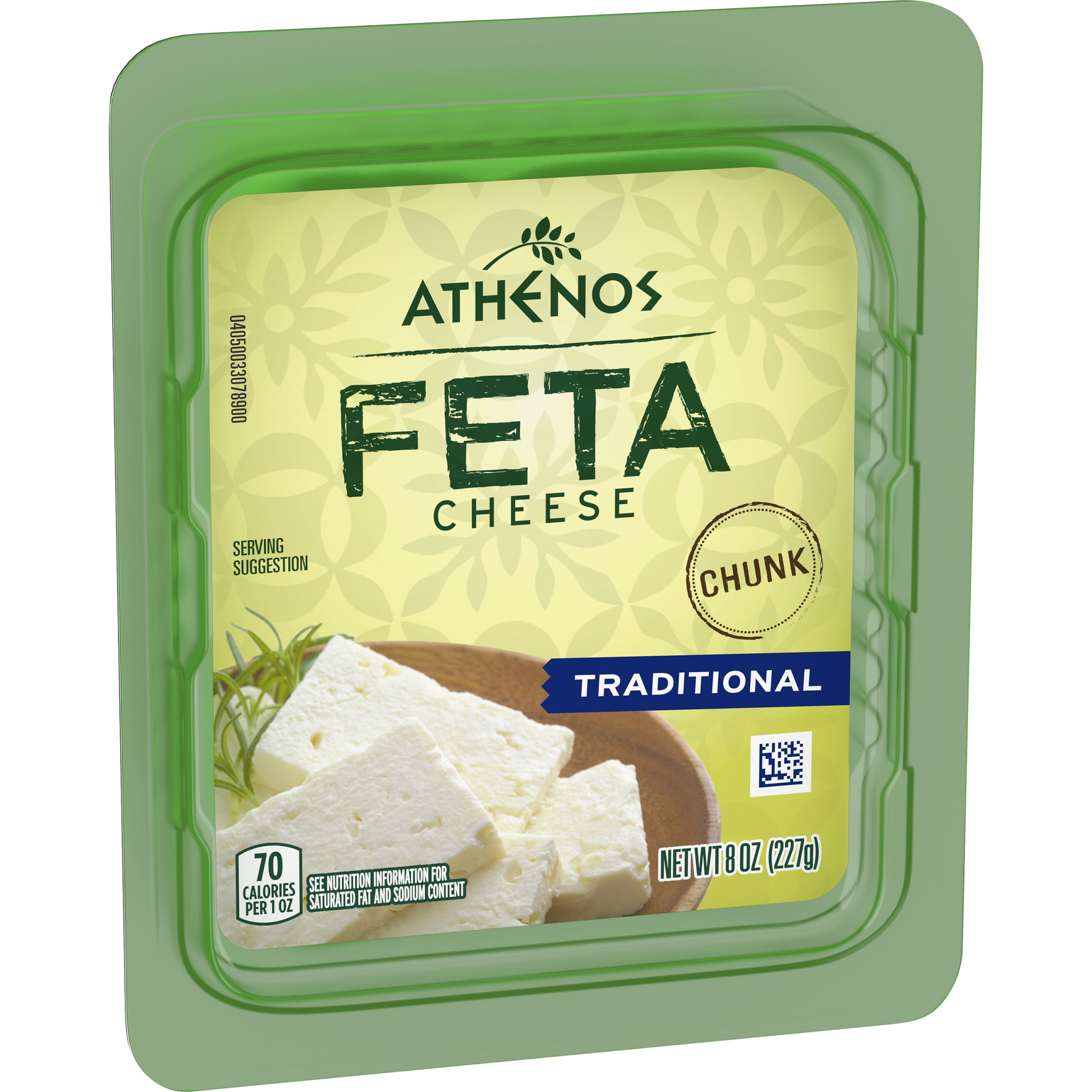 Athenos Traditional Feta Cheese Chunks, 8 oz Blister Pack