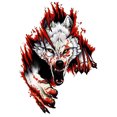 thumbnail image 1 of （18 x 25cm）3D Wolf Head Sticker PVC Car Sticker Furious Wolf 3D Sticker Funny Motorcycle Decorative Accessories, 1 of 5