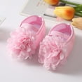 thumbnail image 1 of Toddler Baby Girl Satin Cloth Bowknot Princess Shoes,Soft Sole Walking Shoes Headband Set Set, 1 of 9