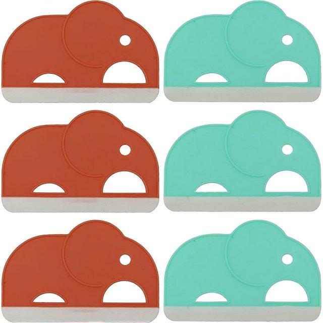KAIYANG Limpiador de ventanas de goma suave para ducha, sin perforaciones, con ganchos adhesivos, herramienta de limpieza (paquete de 6)