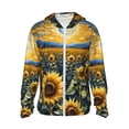 thumbnail image 1 of Fotbe Starry Sky Moon Sunflower Chaqueta con Protección Solar UPF 50+ para Hombre y Mujer, Camisa con Capucha y Bolsillos-Medium, 1 of 7