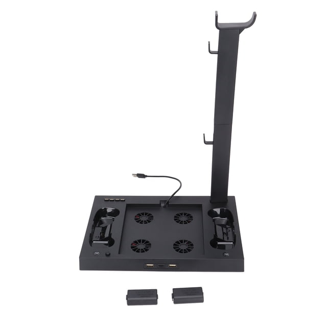 Soporte de refrigeración para consola Xbox Series X, base de ventilador de refrigeración multifuncional con soporte para auriculares y adaptador de batería.