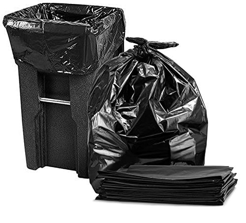 96 Gallon Trash Can Liners Individually Folded 95 Gallon Trash Bags 2 Mil Black 61W x 68L 25 Count Large Trash Bags 