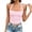 Pink, variant on TEAJOPSUU Summer Cami Tops for Women Lightweight Halter Neck Sleeveless Spaghetti Strap Camisole Tops Form Fitting Eyelet Cropped Tank Tops Blouses Yellow