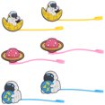 thumbnail image 1 of KAKOWELY 6 fundas de silicona para pajitas, tapas para tubos de pajitas, protectores para pajitas, 1 of 4