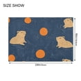 thumbnail image 4 of Yayeee Bath Rug for Bathroom Floor Non Slip Contour Fluffy Soft Absorbent Mat, 20"x24", Blue Capybaras, 4 of 7