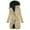 Beige, variant on Long Winter Coats for Women Waterproof Fleece Lined Warm Long Puffer Jacket Thicken Parka Outwear With Fur Hood Orange, XXL