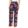 thumbnail image 2 of Bingfone Pajamas for Women,American With Lips Pajama Pants with Pockets-X-Large, 2 of 7