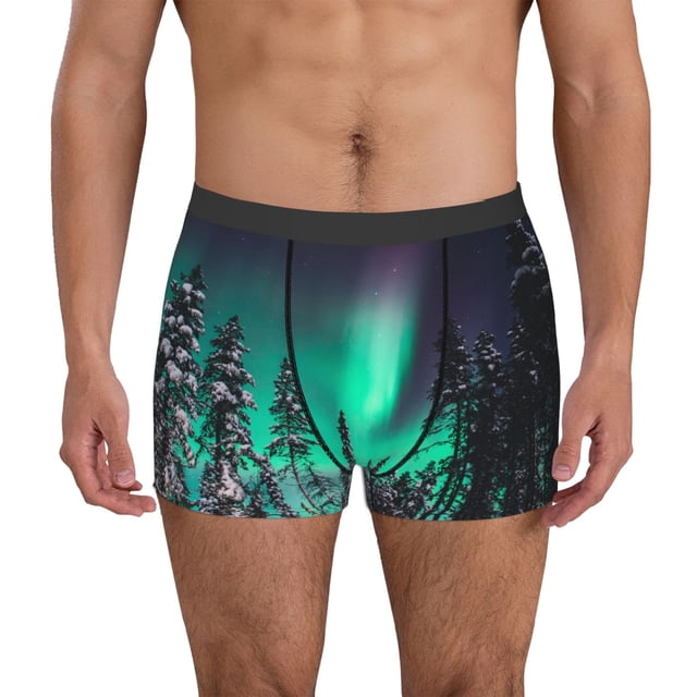 Fotbe Northern Lights 2 Calzoncillos Tipo Boxer con Bolsa de Soporte Total para Hombre, X-Temp Fresco, Transpirable y de Secado Rápido-Large