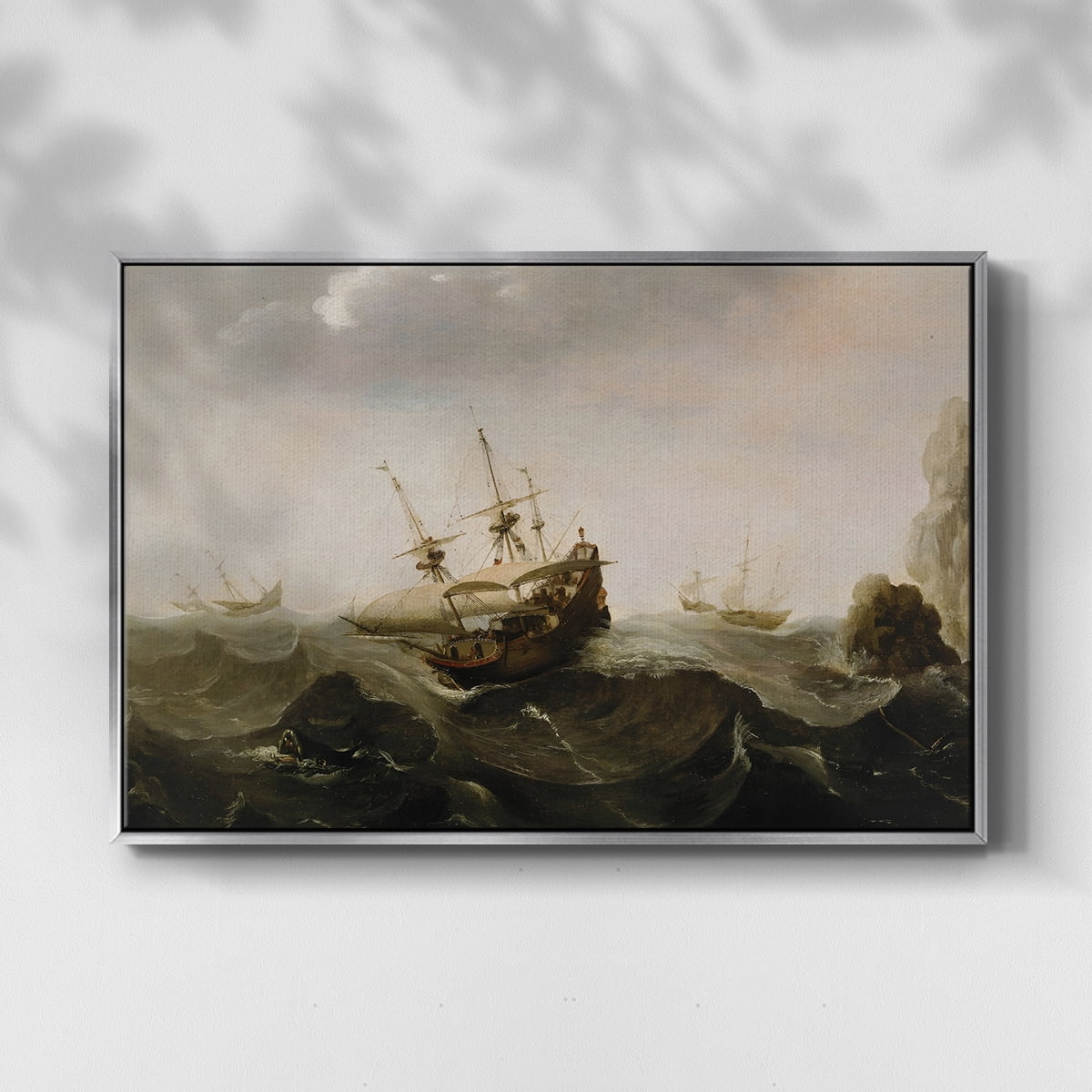 Vintage Landscape-CCLXV By Wexford Home Framed in Silver Wood Gallery Wrapped Canvas 25 in. x 37 in.