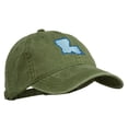 thumbnail image 5 of Louisiana State Map Embroidered Washed Cotton Cap - Olive Green OSFM, 5 of 5