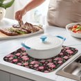 thumbnail image 2 of Pioneer Flower Floral Print Pattern Kitchen Dish Drying Mat 1 Pack, Ultra Absorbent Microfiber Drainer Mat, 16"x18", 2 of 6