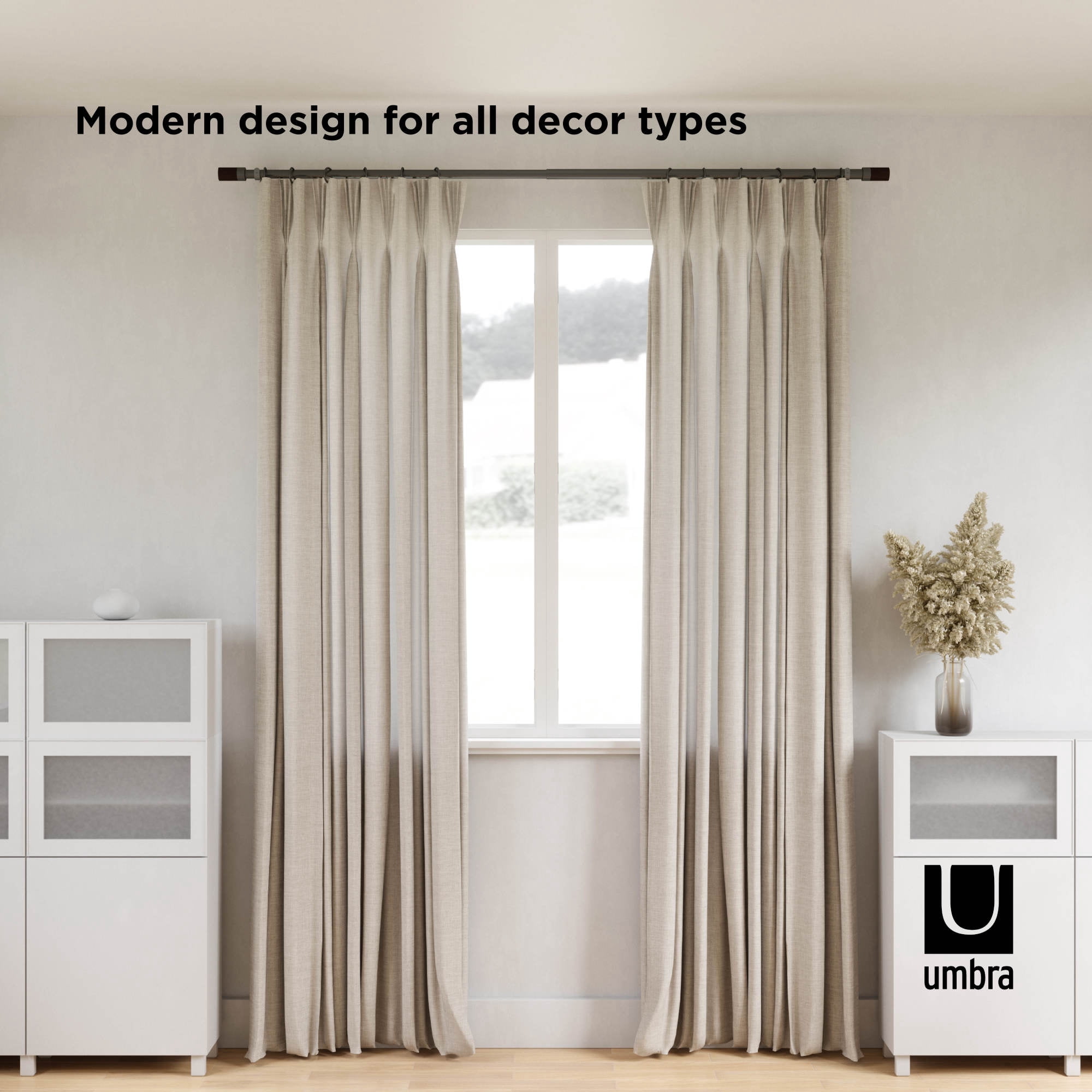 Umbra Blok 1" Expandable Curtain Rod 36-72"