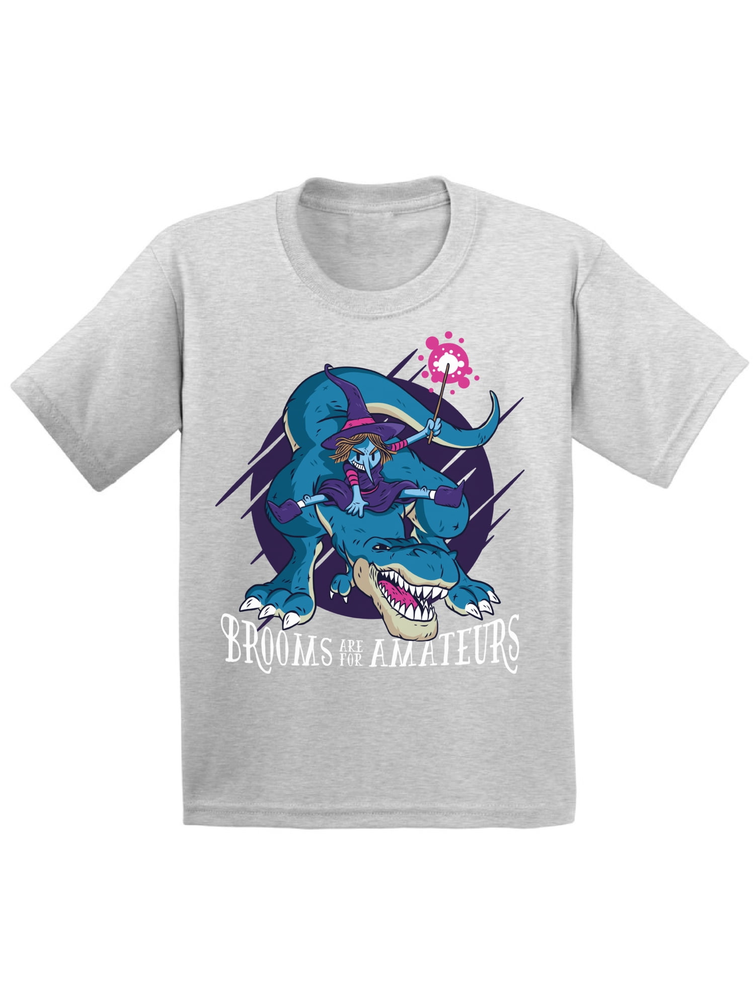 T-Shirt Witch on Dinosaur Kids T Shirts 