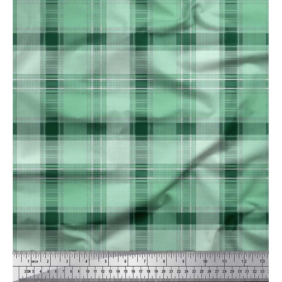 Soimoi Cotton Poplin Fabric Gingham Check Fabric Prints by Yard 42 Inch Wide